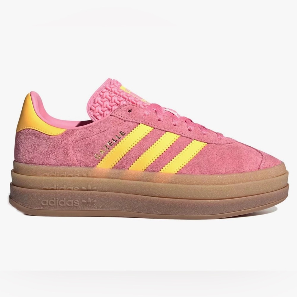 Adidas Gazelle Pink and Yellow Sneakers